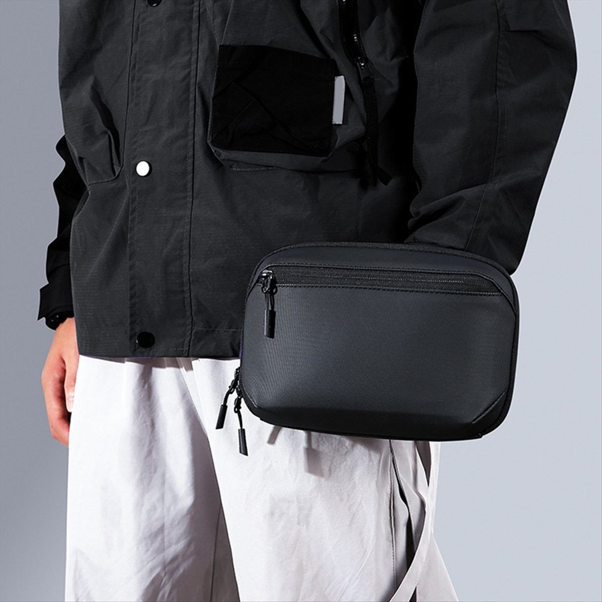 ☶❈＊♥AC1579-Waterproof Tech Pou - Tech Accessories Travel Organizer Pouch ulasan dan harga